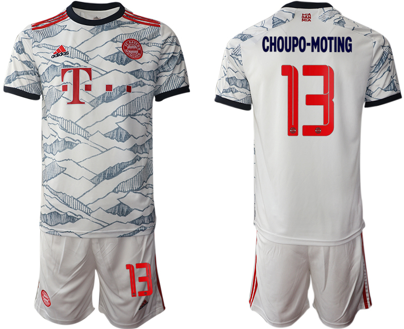 Men 2021-2022 Club Bayern Munich away white #13 Soccer Jersey->bayern munich jersey->Soccer Club Jersey